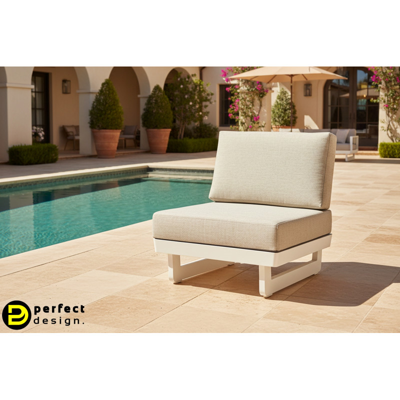 INFINITY prémium kerti fotel - szürke/fehér