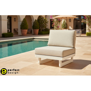 INFINITY prémium kerti fotel - szürke/fehér BIZZOTTO