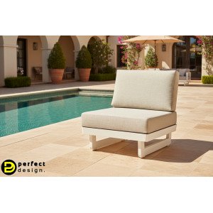 INFINITY prémium kerti fotel - szürke/fehér BIZZOTTO