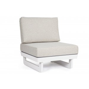 INFINITY prémium kerti fotel - szürke/fehér BIZZOTTO