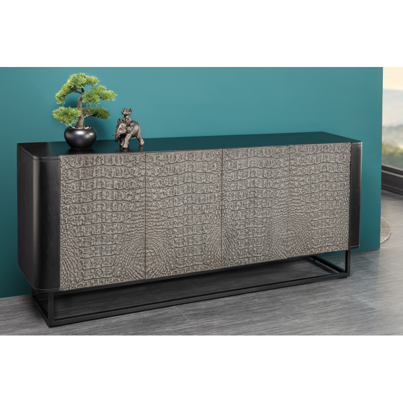NILOTIC modern mangófa komód - 177cm - szürke