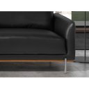 TESORILLO prémium bőr sarokkanapé - jobbos kivitel - fekete