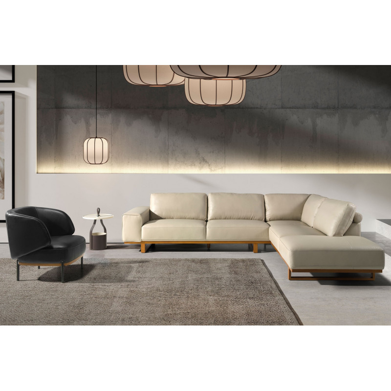 CASAPALMA prémium bőr sarokkanapé - jobbos kivitel