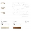 CASAPALMA prémium bőr sarokkanapé - jobbos kivitel