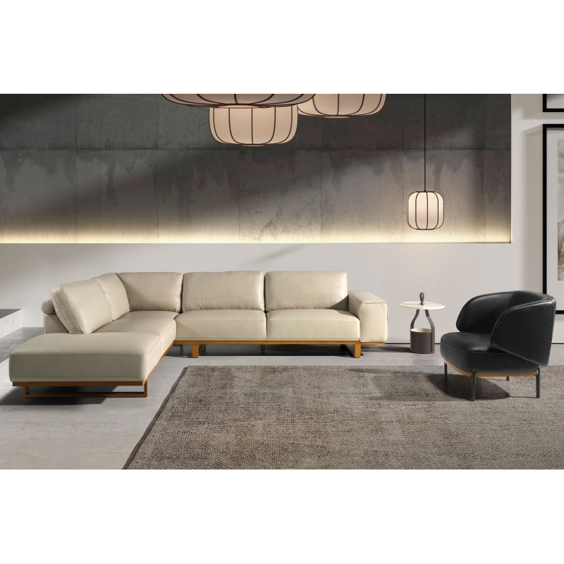 CASAPALMA prémium bőr sarokkanapé - balos kivitel