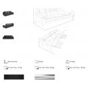 PAMIERS prémium bőr relax kanapé - 3 személyes