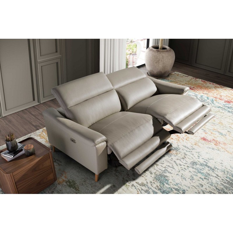 LOGRONO prémium bőr relax kanapé - 3 személyes