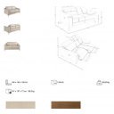 LOGRONO prémium bőr relax kanapé - 2 személyes