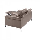 HERMANAS prémium bőr relax kanapé - 2 személyes - szürkésbarna