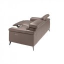 HERMANAS prémium bőr relax kanapé - 3 személyes - szürkésbarna