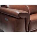 HERMANAS prémium bőr relax kanapé - 2 személyes - konyakbarna