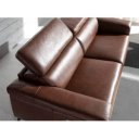 HERMANAS prémium bőr relax kanapé - 2 személyes - konyakbarna