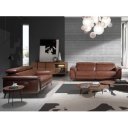 HERMANAS prémium bőr relax kanapé - 3 személyes - konyakbarna