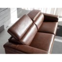 HERMANAS prémium bőr relax kanapé - 3 személyes - konyakbarna