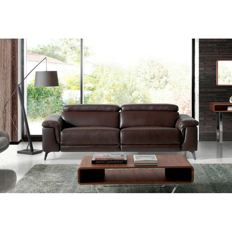 HERMANAS prémium bőr relax kanapé - 2 személyes - csokoládébarna