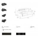 HERMANAS prémium bőr relax kanapé - 2 személyes - csokoládébarna