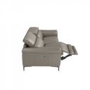 PIZARRA prémium bőr relax kanapé - 2 személyes - szürke