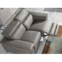 PIZARRA prémium bőr relax kanapé - 2 személyes - szürke