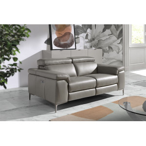 PIZARRA prémium bőr relax kanapé - 2 személyes - szürke Angel Cerdá