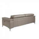 PIZARRA prémium bőr relax kanapé - 3 személyes - szürke