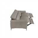 PIZARRA prémium bőr relax kanapé - 3 személyes - szürke