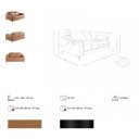 PICASSENT prémium bőr relax kanapé - 2 személyes - barna