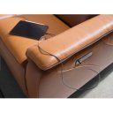 PICASSENT prémium bőr relax kanapé - 2 személyes - barna