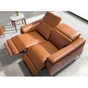 PICASSENT prémium bőr relax kanapé - 2 személyes - barna