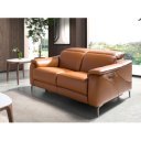PICASSENT prémium bőr relax kanapé - 2 személyes - barna