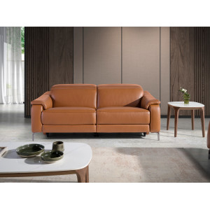 PICASSENT prémium bőr relax kanapé - 3 személyes - barna