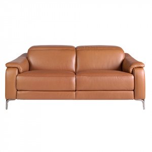 PICASSENT prémium bőr relax kanapé - 3 személyes - barna