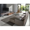 TESORILLO prémium bőr sarokkanapé - jobbos kivitel - szürke