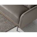 TESORILLO prémium bőr sarokkanapé - jobbos kivitel - szürke