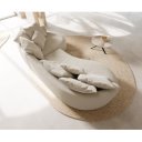 COLMAN modern kanapé - fehér bouclé - 328cm