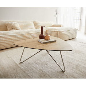 HOGAN prémium kerámia dohányzóasztal - tölgy - 88cm