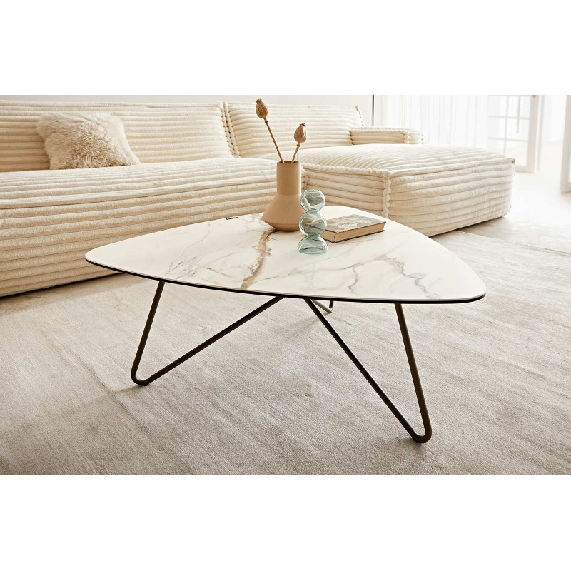 HOGAN prémium kerámia dohányzóasztal - márvány - 88cm