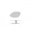 GLORY prémium kerámia dohányzóasztal - 140cm - beton