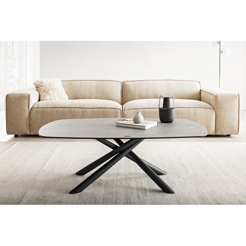 VERSUS prémium kerámia dohányzóasztal - 120cm - beton