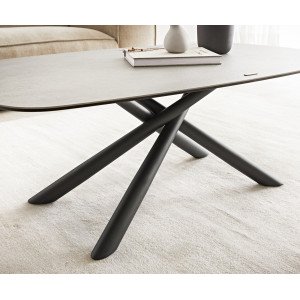 VERSUS prémium kerámia dohányzóasztal - 120cm - beton