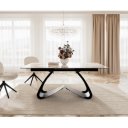 MURANO prémium kerámia étkezőasztal - 180-220cm - beige márvány