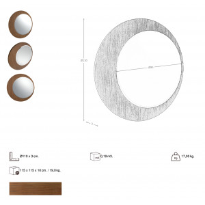 OLIANA prémium tükör - dió - 110cm