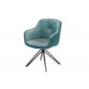 EUPHORIA design bársony szék - türkiz