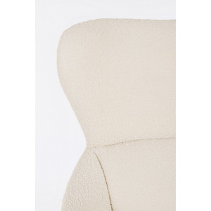 NOVARA design forgófotel - fehér boucle