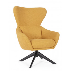 NOVARA design forgófotel - sárga