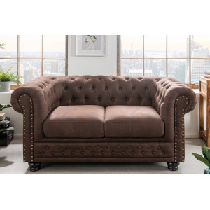 CHESTER II design 2 személyes kanapé - vintage barna