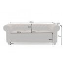 CHESTER II design 3 személyes kanapé - vintage barna