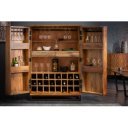 ELIXYR luxus mangófa bárszekrény - barna