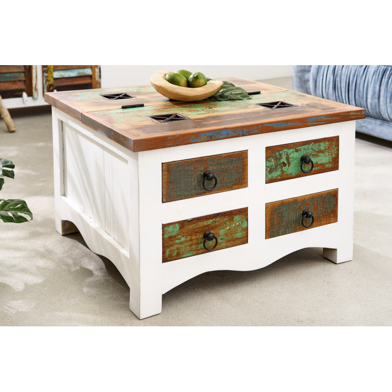 JAKARTA-II BOX tömörfa dohányzóasztal - 70cm