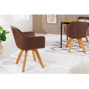 LOFT-II modern forgatható szék - antik barna