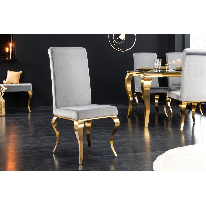 MODERN BAROCK design szék -ezüst/arany